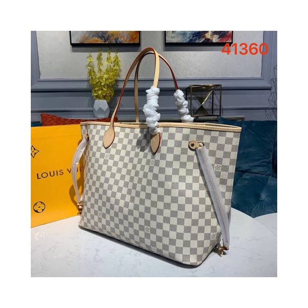 Louis Vuitton Damier Azur Canvas Neverfull GM N41360 Beige