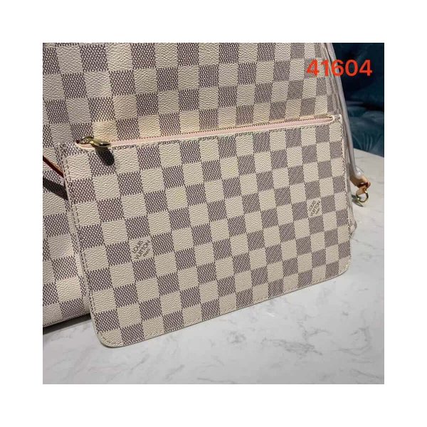 Louis Vuitton Damier Azur Canvas Neverfull GM N41604 Pink