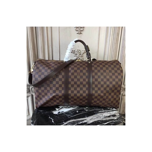 Louis Vuitton Damier Ebene Canvas Keepall Bandouliere  50 N41427