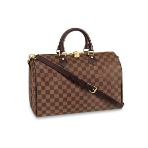 Louis Vuitton Damier Ebene Canvas Speedy35 Bandouliere N41366