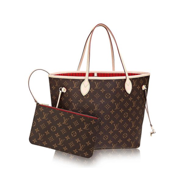 Louis Vuitton Monogram Canvas Neverfull MM M41177 Red