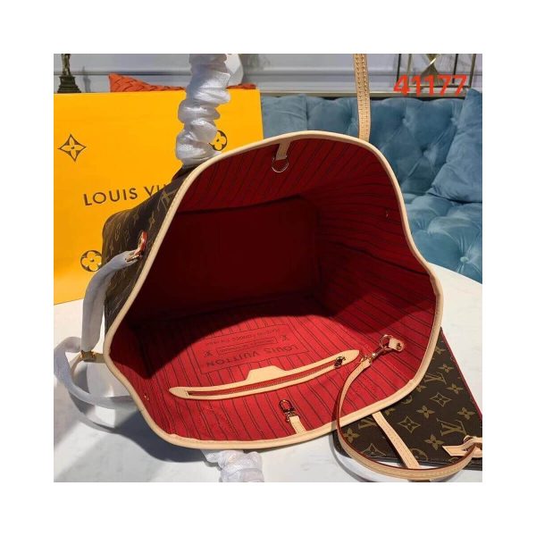 Louis Vuitton Monogram Canvas Neverfull MM M41177 Red