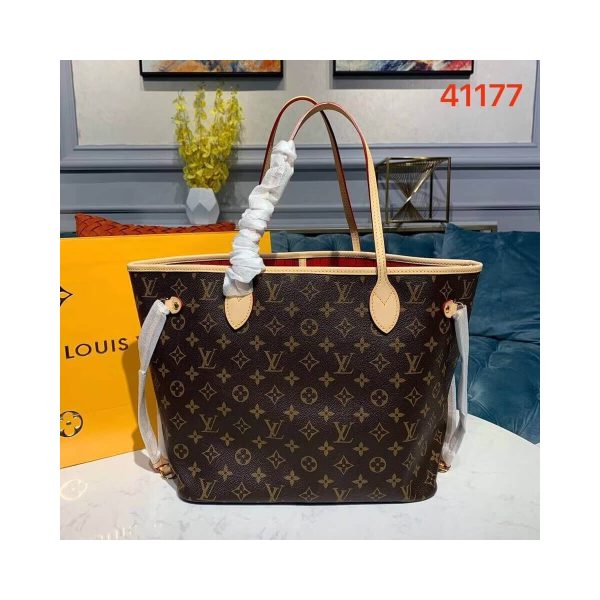 Louis Vuitton Monogram Canvas Neverfull MM M41177 Red