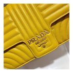 Prada Diagramme Medium Leather Bag 1BD108 Gold Hardware