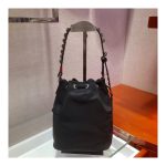 Prada Nylon Shoulder Bag With Leather And Studs 1BH038