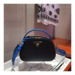 Prada Saffiano and Crocodile Leather Odette Bag 1BH123