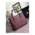 Prada Two-Tone Saffiano Leather Double Bag 1BG775 Burgundy/Grey