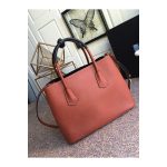 Prada Two-Tone Saffiano Leather Double Bag 1BG775 Rosewood/Black