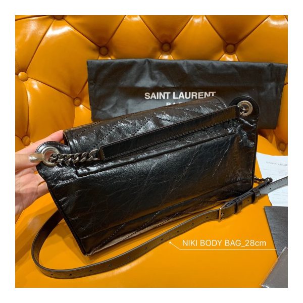 Saint Laurent Niki Body Bag In Crinkled Vintage Leather 577124