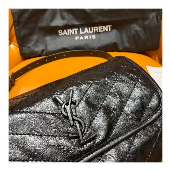 Saint Laurent Niki Body Bag In Crinkled Vintage Leather 577124