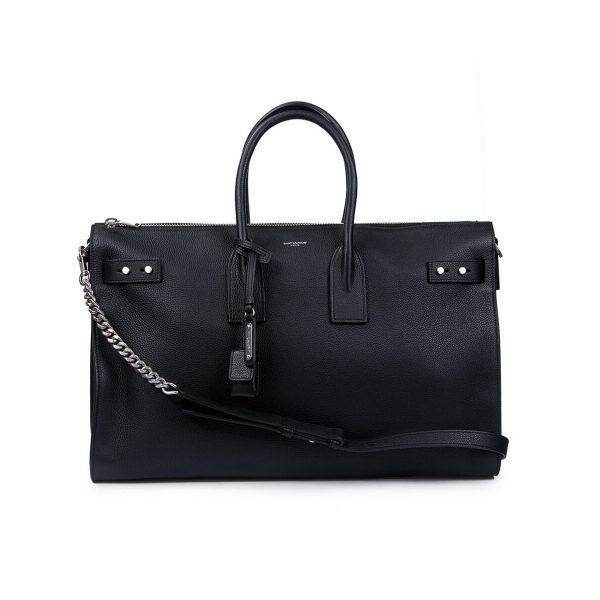 Saint Laurent Sac De Jour Souple 36 Duffle Bag In Grained Leather 491714