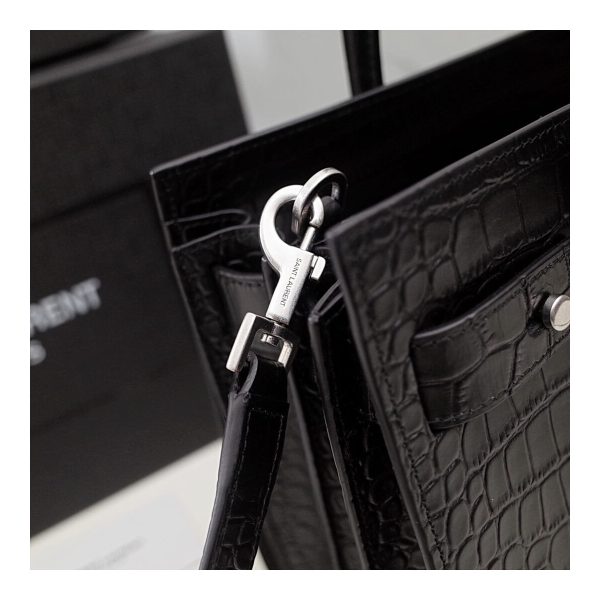 Saint Laurent Sac De Jour Souple Baby In Crocodile Embossed Leather 477477