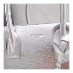 Saint Laurent Sac De Jour Souple Baby In Crumpled Silver Calf Leather 477477