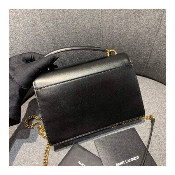 Saint Laurent Sunset Chain Wallet In Smooth Leather 533026