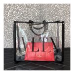 Valentino Garavani Grande Plage Small PVC & Leather Tote Bag 9006