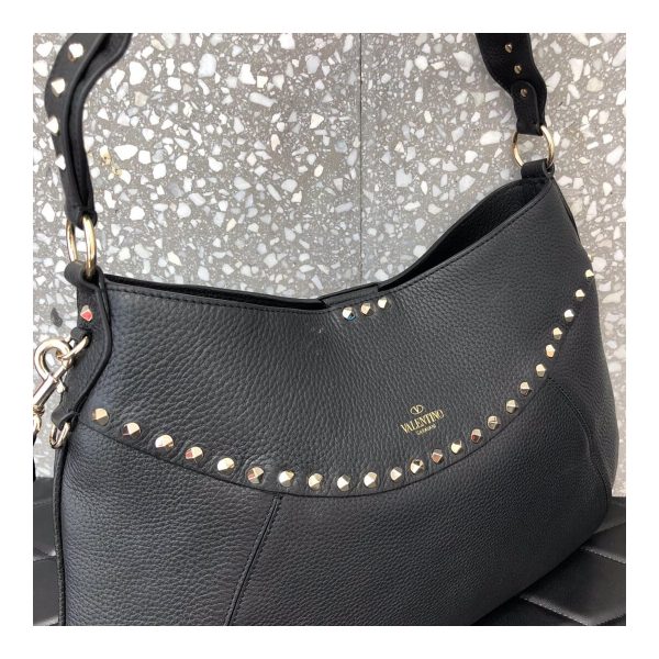 Valentino Garavani Twinkle Studded Medium Leather Hobo Bag 2091