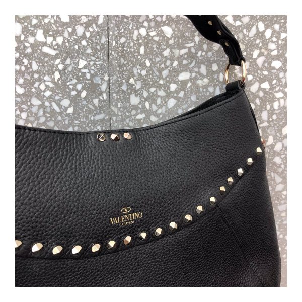 Valentino Garavani Twinkle Studded Small Leather Hobo Bag 2095