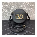 Valentino 'VLOGO' Leather Round Crossbody Bag A0088