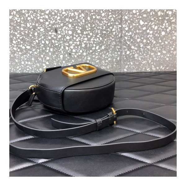 Valentino 'VLOGO' Leather Round Crossbody Bag A0088