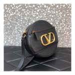 Valentino 'VLOGO' Leather Round Crossbody Bag A0088