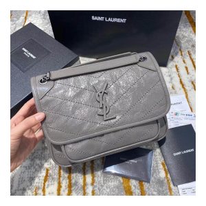 YSL Saint Laurent Niki Baby In Crinkled Vintage Leather 533037