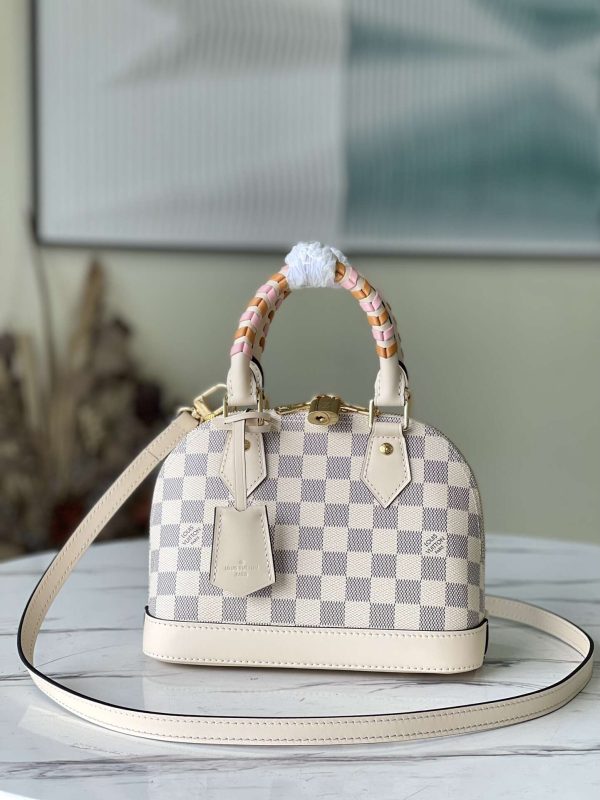 Louis Vuitton Alma BB Damier Azur Canvas N41221 Braided Handle