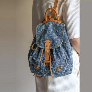 Louis Vuitton Backpack Denim Blue Street Style Travel Bag Holiday Bag Daily M44460 Medium Mini 2Sizes