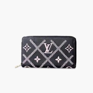 Louis Vuitton Black Zipper Women Wallet Long M81141