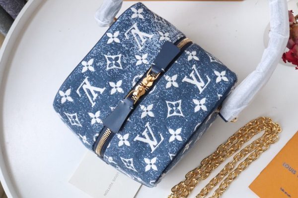 Louis Vuitton Blue Demin Square Bag Monogram