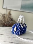 Louis Vuitton Blue Jacquard Velvet Speedy 20 BANDOULIERE SPORT