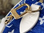 Louis Vuitton Blue Jacquard Velvet Speedy 20 BANDOULIERE SPORT