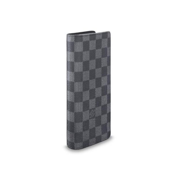 Louis Vuitton Brazza M66540 Men Damier Graphite Canvas Wallet