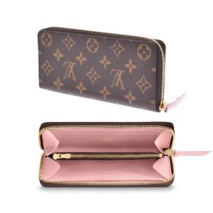 Louis Vuitton Clemence Monogram Long Wallet Zipper pink 10