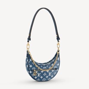 Louis Vuitton Denim Loop Bag Blue Pink  M81166