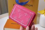 Louis Vuitton Hotpink Zipper Short Women Wallet M81527