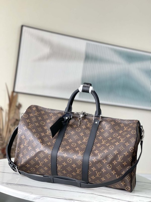 Louis Vuitton Keepall 45 Monogram M56711 Black Handle