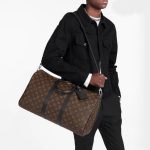 Louis Vuitton Keepall 50 Monogram M56710 Black Handle