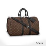 Louis Vuitton Keepall 55 Monogram M56714 Black Handle