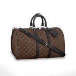 Louis Vuitton Keepall 55 Monogram M56714 Black Handle