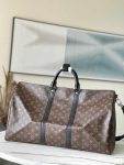 Louis Vuitton Keepall 55 Monogram M56714 Black Handle