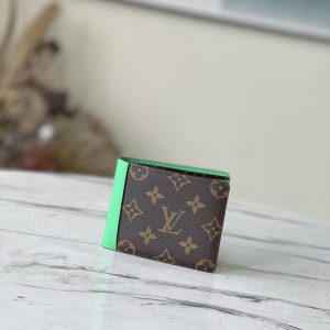 Louis Vuitton Long Unisex Folding Wallet Monogram Green M81537 1