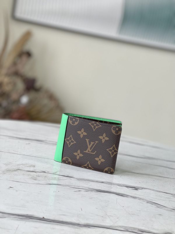 Louis Vuitton Folding Wallet Monogram Green M81537 Short Unisex