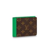 Louis Vuitton Folding Wallet Monogram Green M81537 Short Unisex