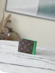 Louis Vuitton Folding Wallet Monogram Green M81537 Short Unisex