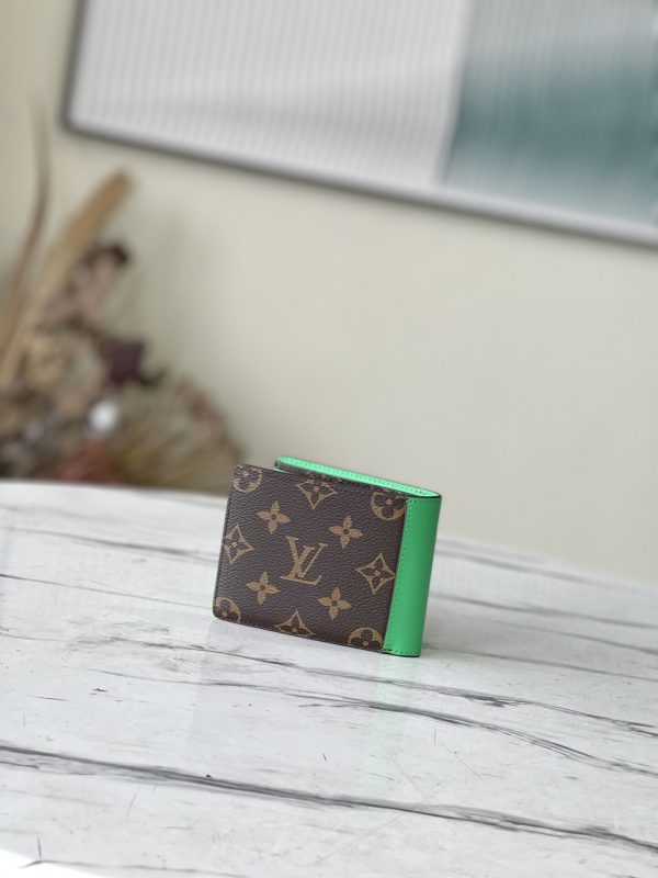 Louis Vuitton Folding Wallet Monogram Green M81537 Short Unisex