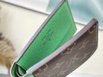 Louis Vuitton Folding Wallet Monogram Green M81537 Short Unisex