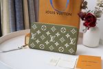 Louis Vuitton Long Wallet M81280 M81279 Zipper Olive Green