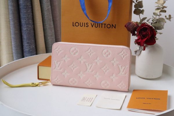 Louis Vuitton Long Wallet M81279 M81280 Zipper Wallet Pink