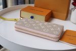 Louis Vuitton Long Wallet M81279 M81280 Zipper Wallet Pink