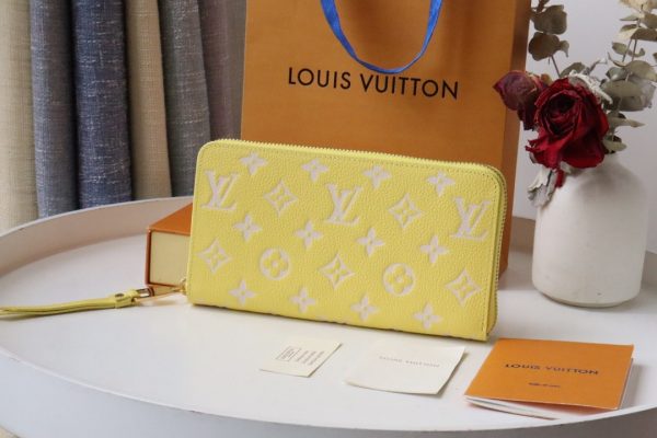 Louis Vuitton Long Wallet Zipper Women Wallet Yellow M81427